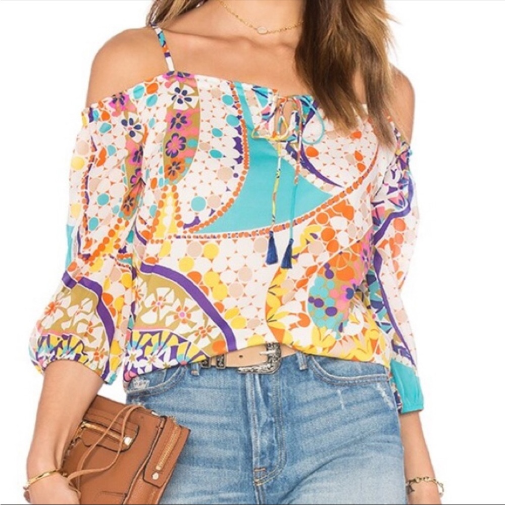 NWOT Trina Turk blouse, SILK, size S